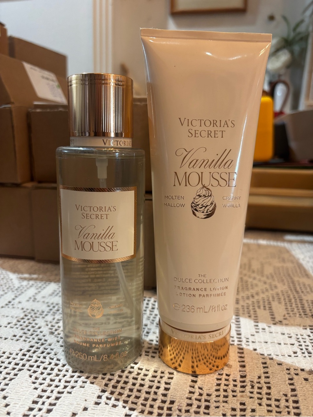 (Inventory 61) Victoria’s Secret Vanilla Mousse Fragrance Mist & Lotion Duo